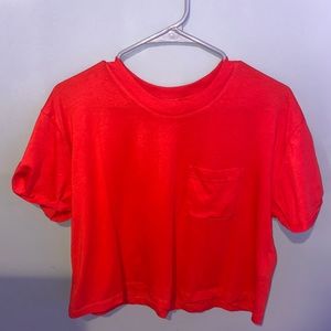 Women’s red crop tshirt